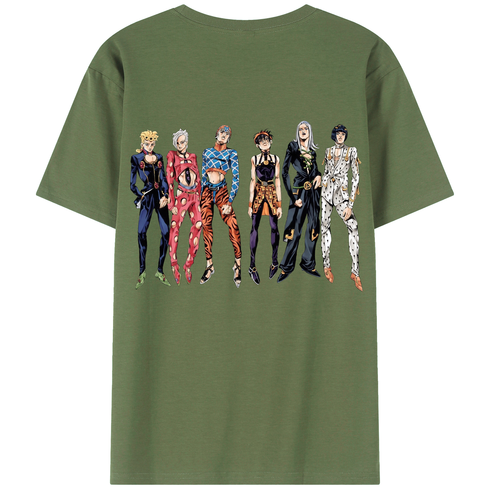 （画像用） ジョジョの奇妙な冒険 JoJo's Bizarre Adventure 綿100％ メンズ半袖Tシャツ（バックプリント） 通気性